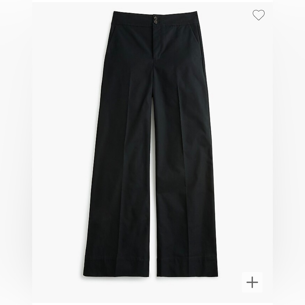 J.Crew black Frankie pant in stretch twill. Size 0P. New with tags.